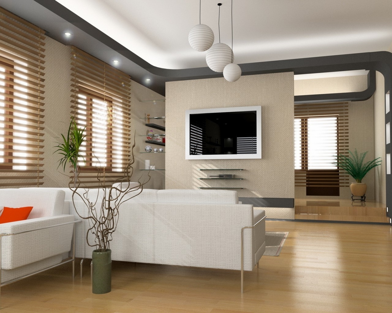 Superb Living Room Design for 1280 x 1024 resolution