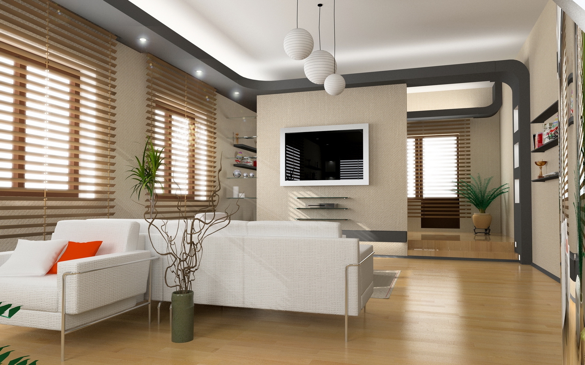 Superb Living Room Design for 1920 x 1200 widescreen resolution