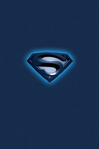Superman Blue Logo for 320 x 480 iPhone resolution