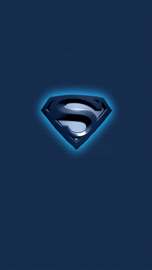 Superman Blue Logo for 640 x 1136 iPhone 5 resolution
