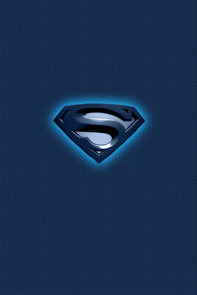 Superman Blue Logo for 640 x 960 iPhone 4 resolution