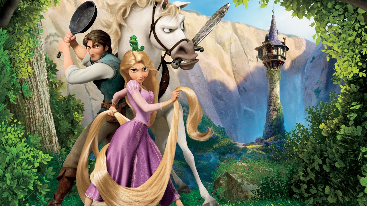 Tangled Animated Musical Film for 1280 x 720 HDTV 720p resolution