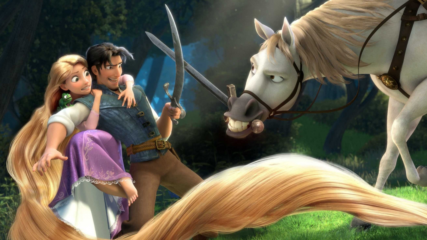 Tangled Movie for 1366 x 768 HDTV resolution