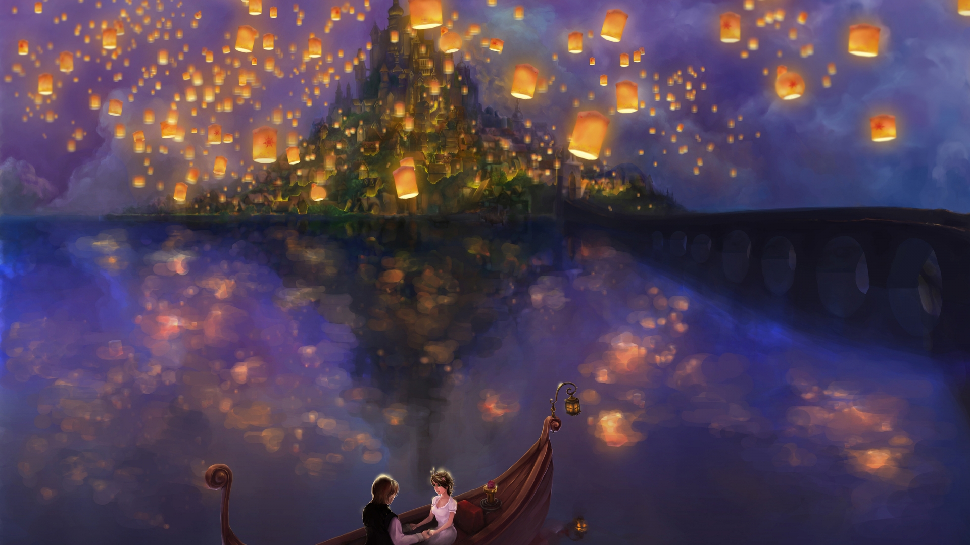 Tangled Musical Comedy Film for 1920 x 1080 HDTV 1080p resolution