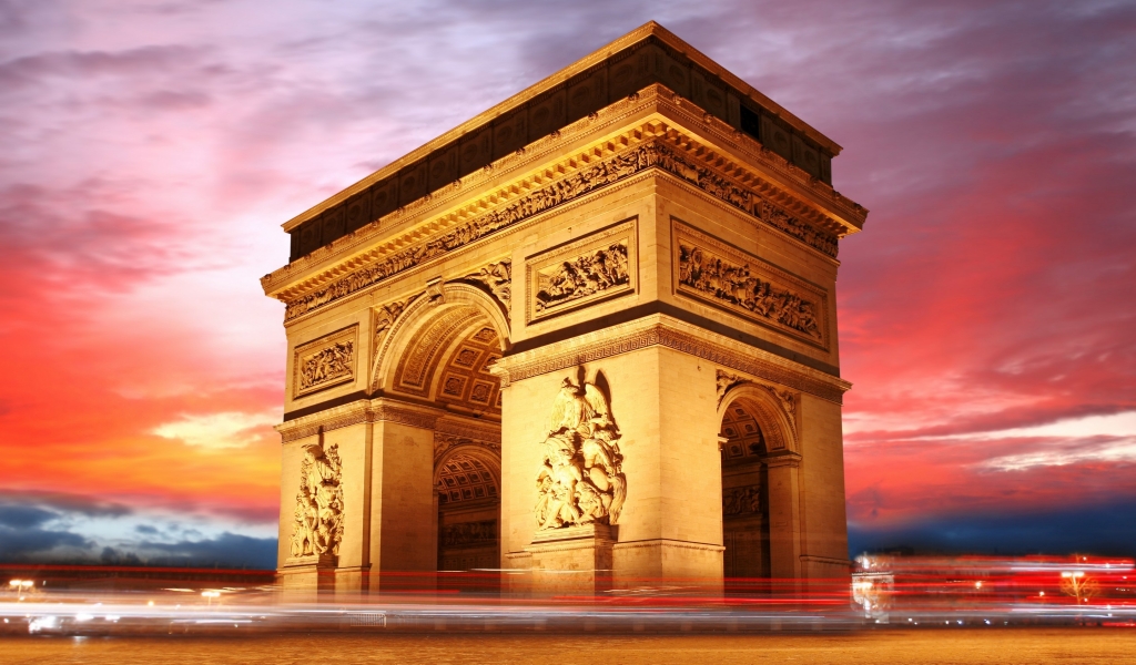 The Arc de Triomphe for 1024 x 600 widescreen resolution