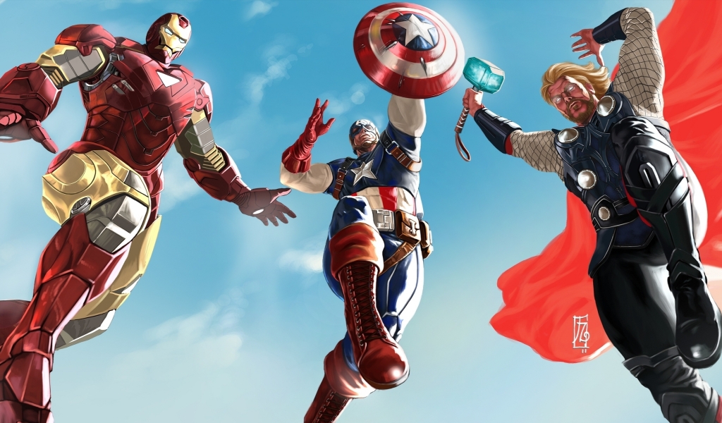 The Avengers 2012 for 1024 x 600 widescreen resolution