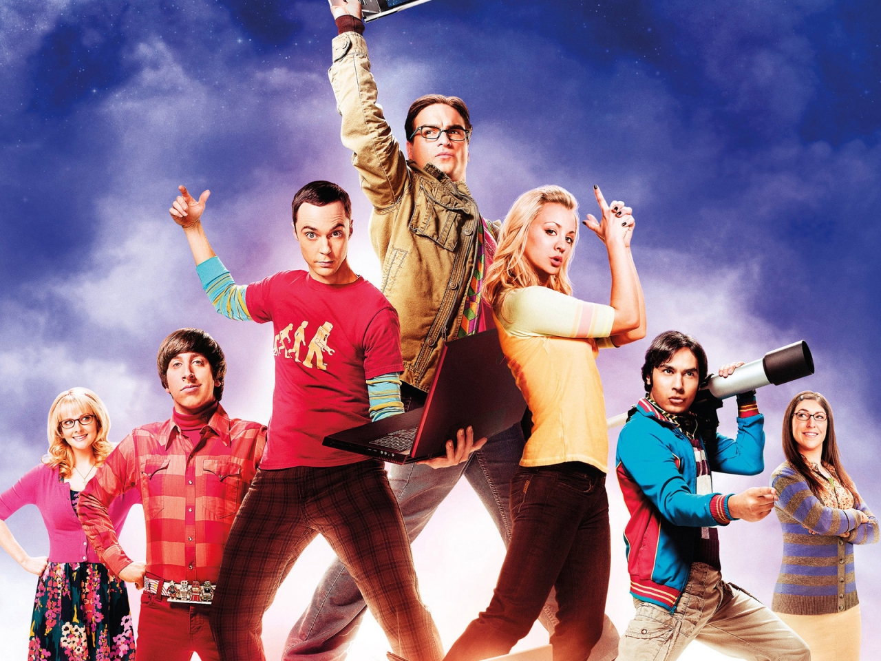 The Big Bang Theory TV Series Cast Poster  for 1280 x 960 resolution