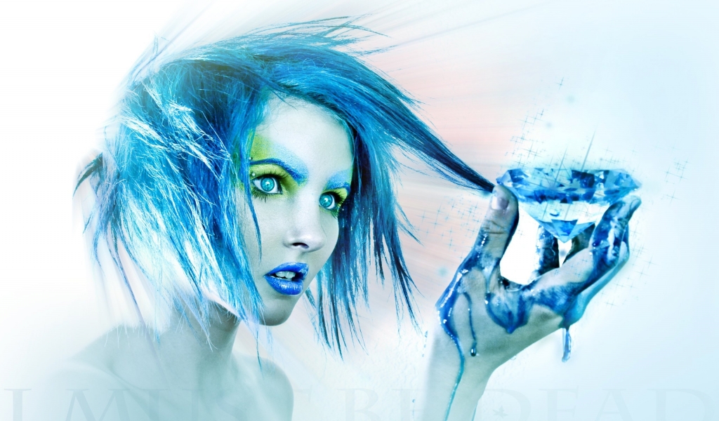 The Blue Girl for 1024 x 600 widescreen resolution