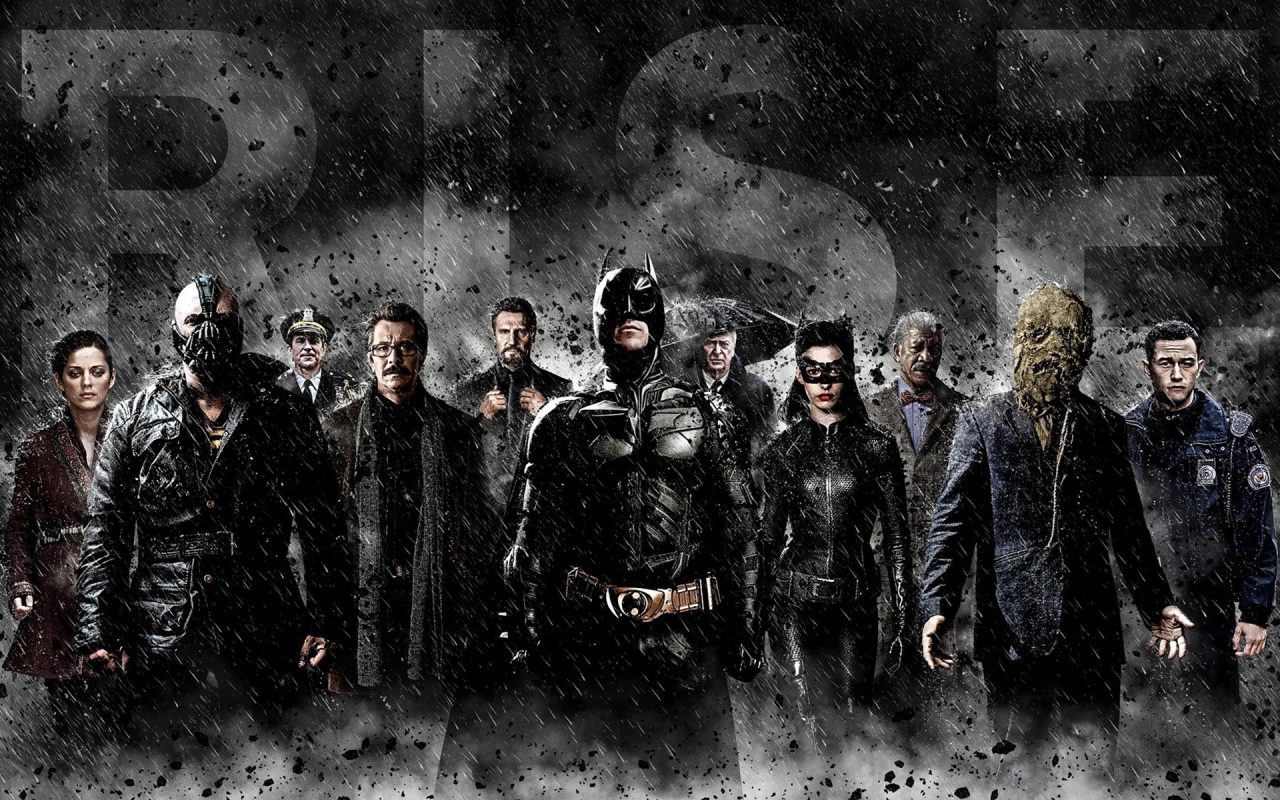 The Dark Knight Rises Cast for 1280 x 800 widescreen resolution