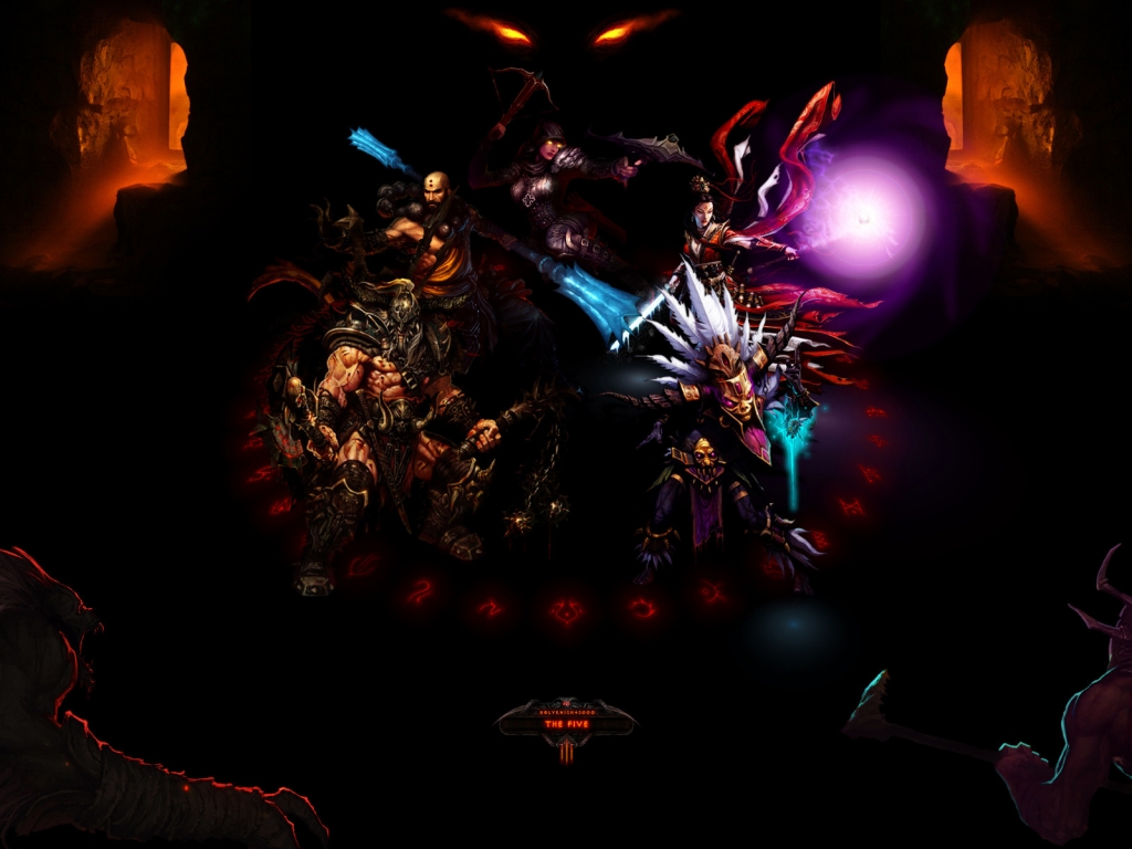 The Five Diablo 3 for 1024 x 768 resolution
