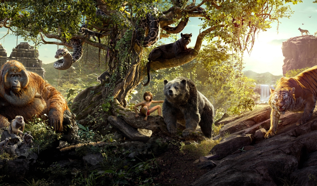 The Jungle Book 2016 Movie for 1024 x 600 widescreen resolution