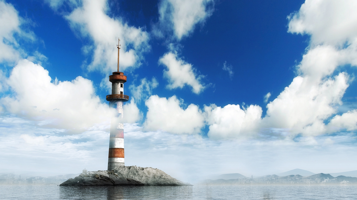 The Lighthouse for 1366 x 768 HDTV resolution