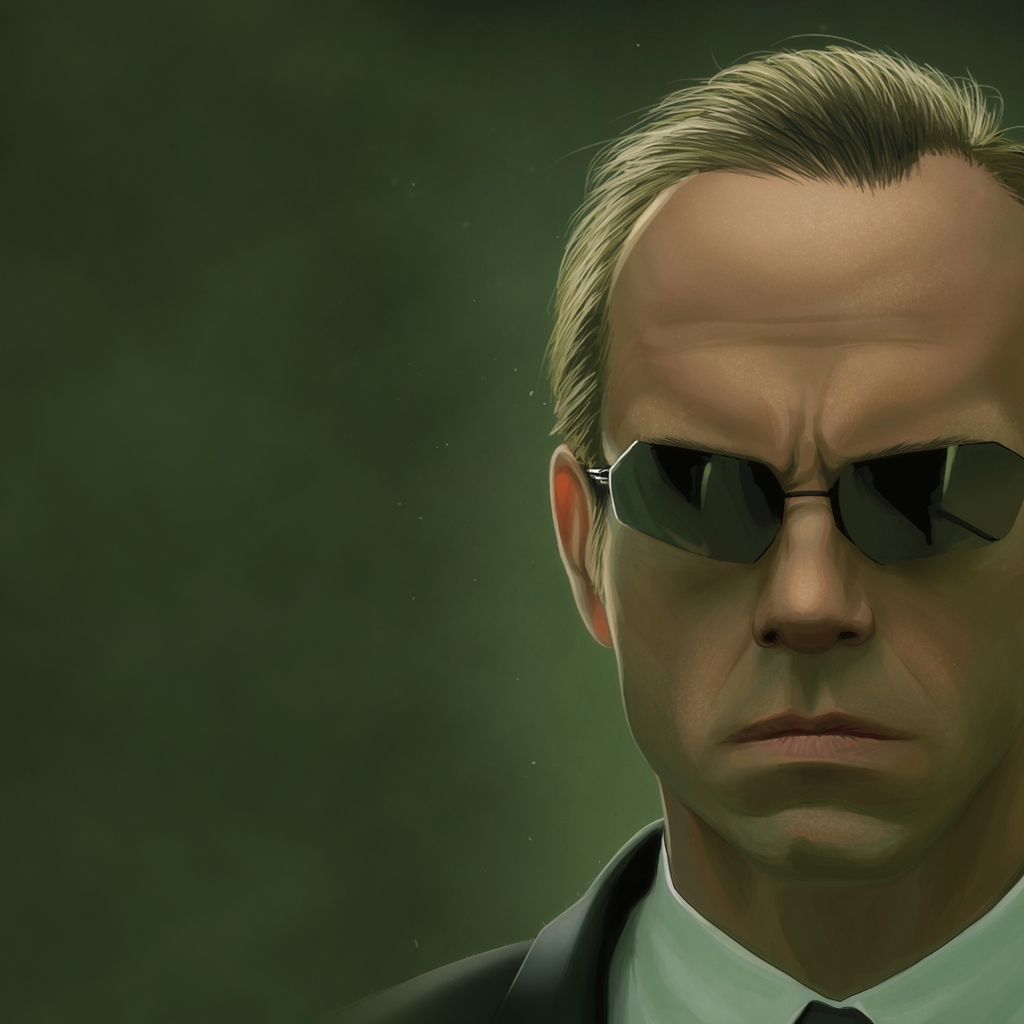 The Matrix Agent Smith for 1024 x 1024 iPad resolution