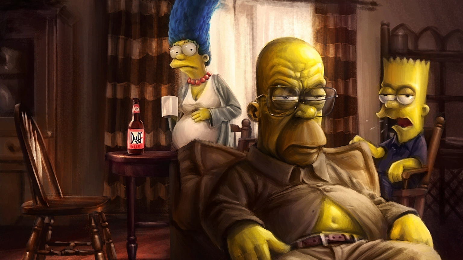 The Simpsons Breaking Bad for 1536 x 864 HDTV resolution