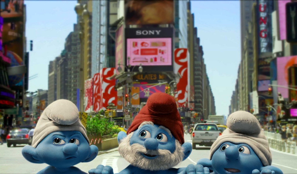 The Smurfs 2011 for 1024 x 600 widescreen resolution