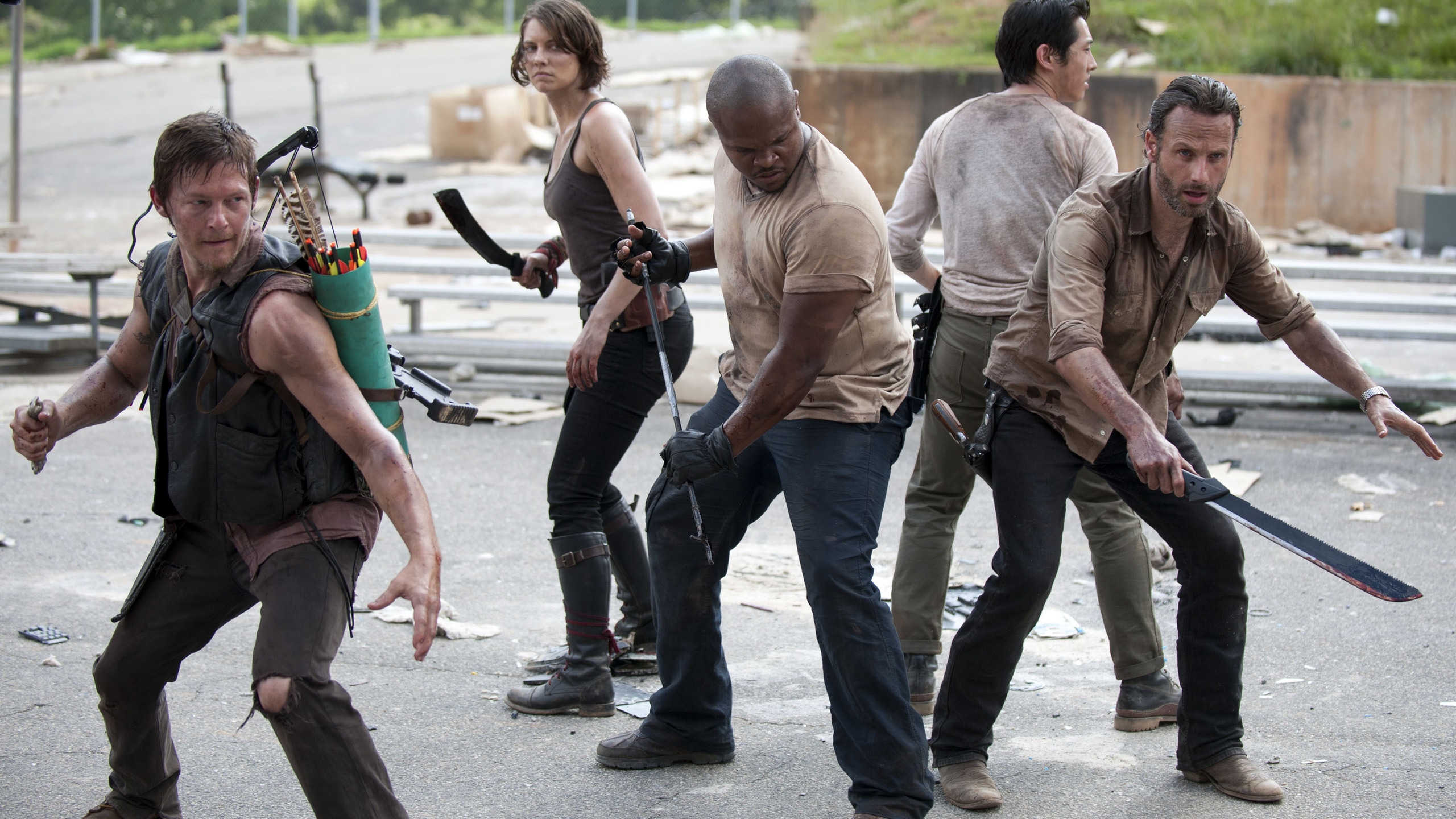 The Walking Dead Cast for 2560x1440 HDTV resolution