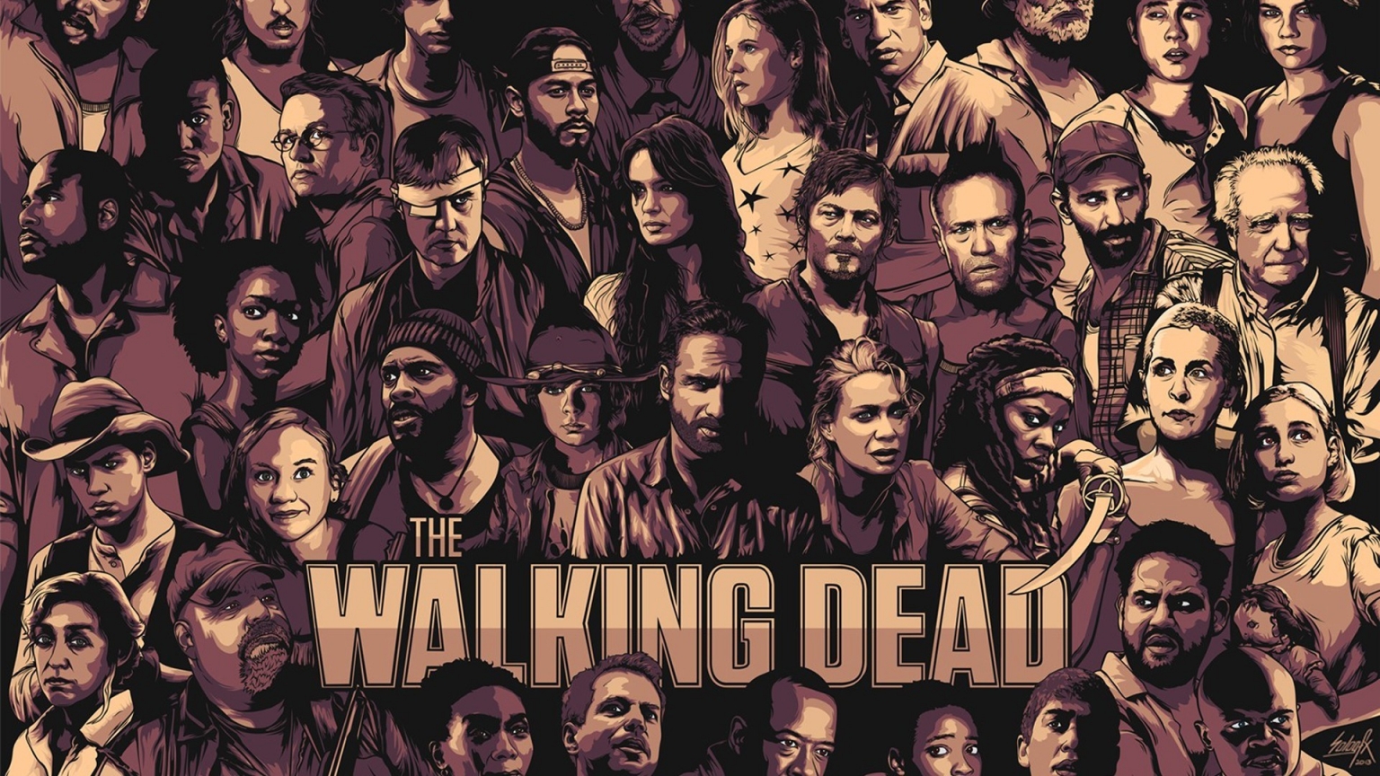 The Walking Dead Cool Poster for 1536 x 864 HDTV resolution