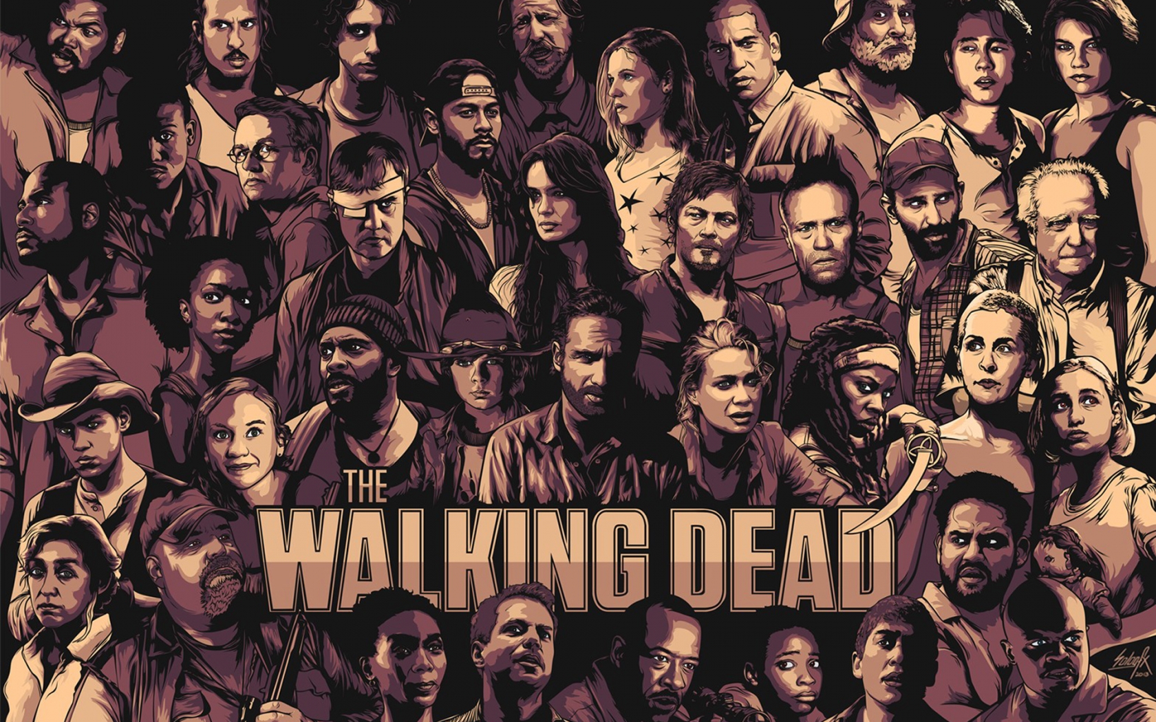 The Walking Dead Cool Poster for 1680 x 1050 widescreen resolution