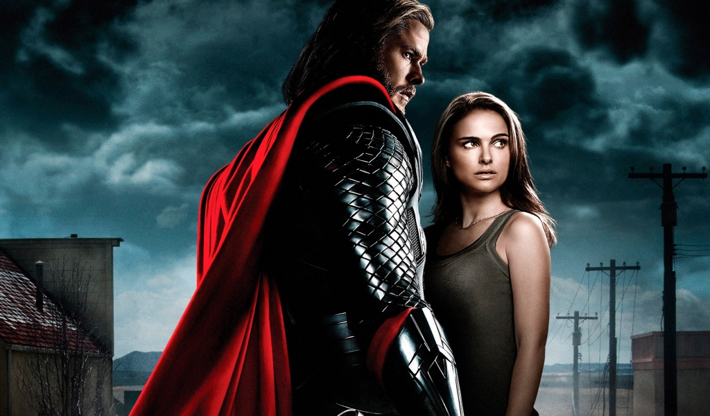 Thor and Jane Foster for 1024 x 600 widescreen resolution