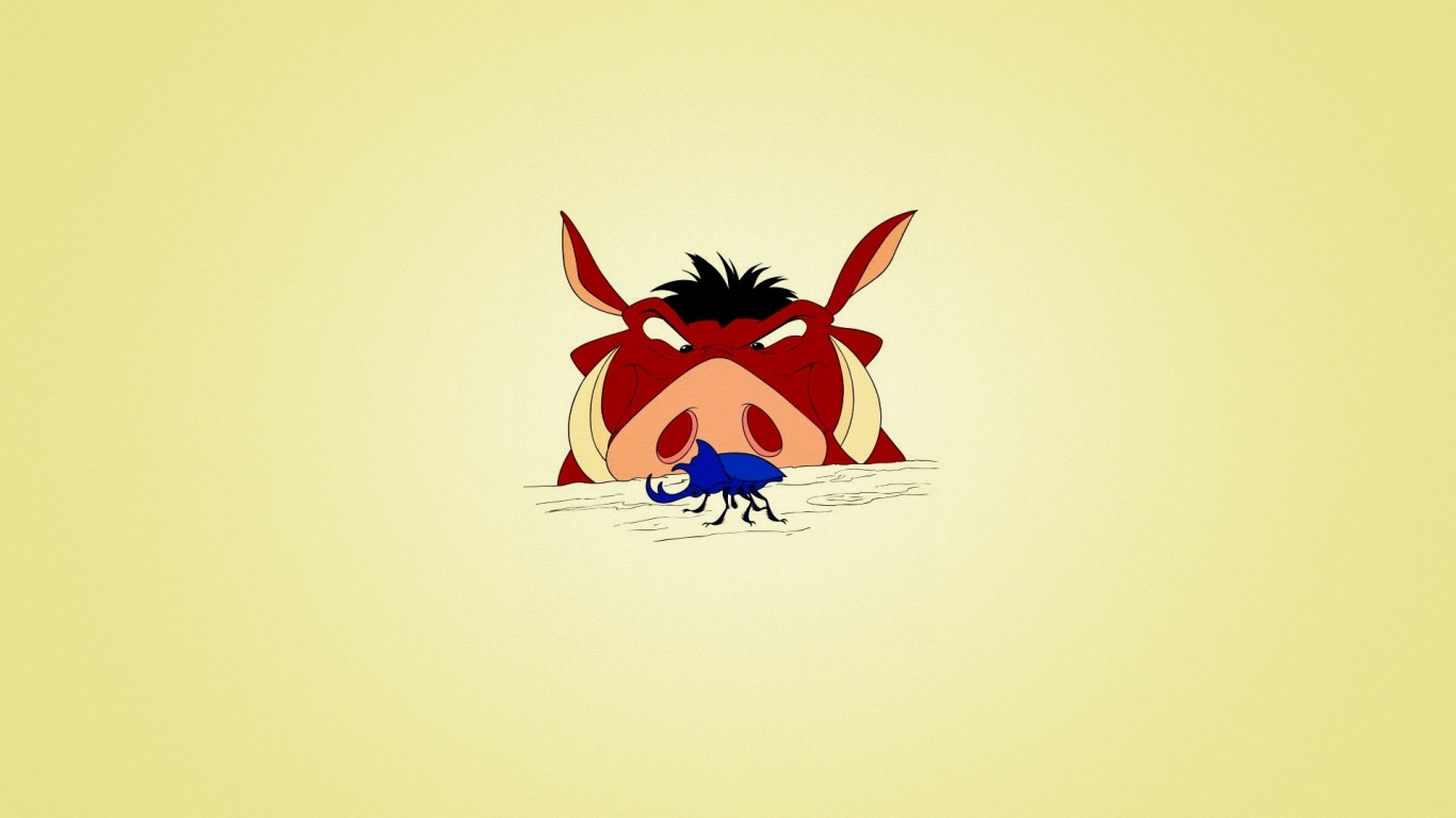 Timon and Pumbaa for 1366 x 768 HDTV resolution