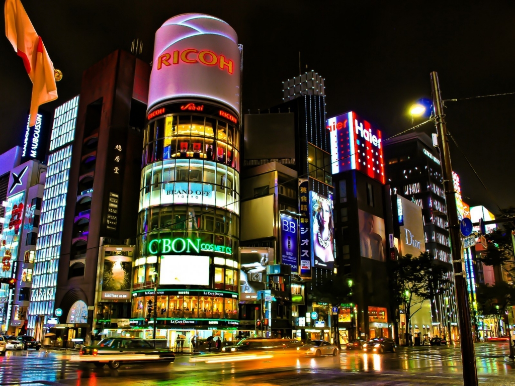 Tokyo Street Corner for 1024 x 768 resolution