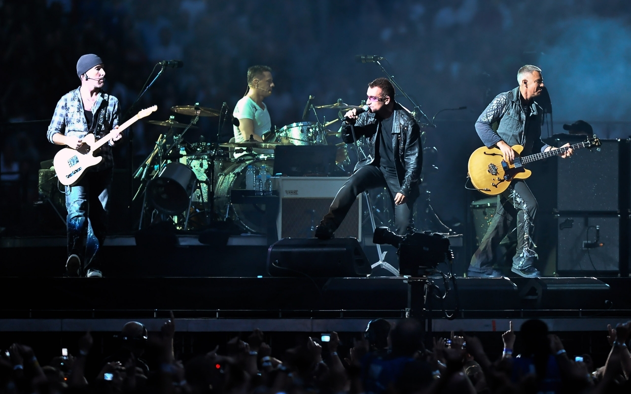 U2 band concert for 1280 x 800 widescreen resolution