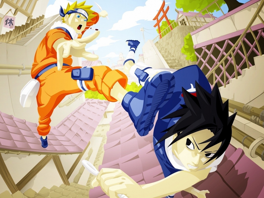 Uzumaki Naruto Fight for 1024 x 768 resolution