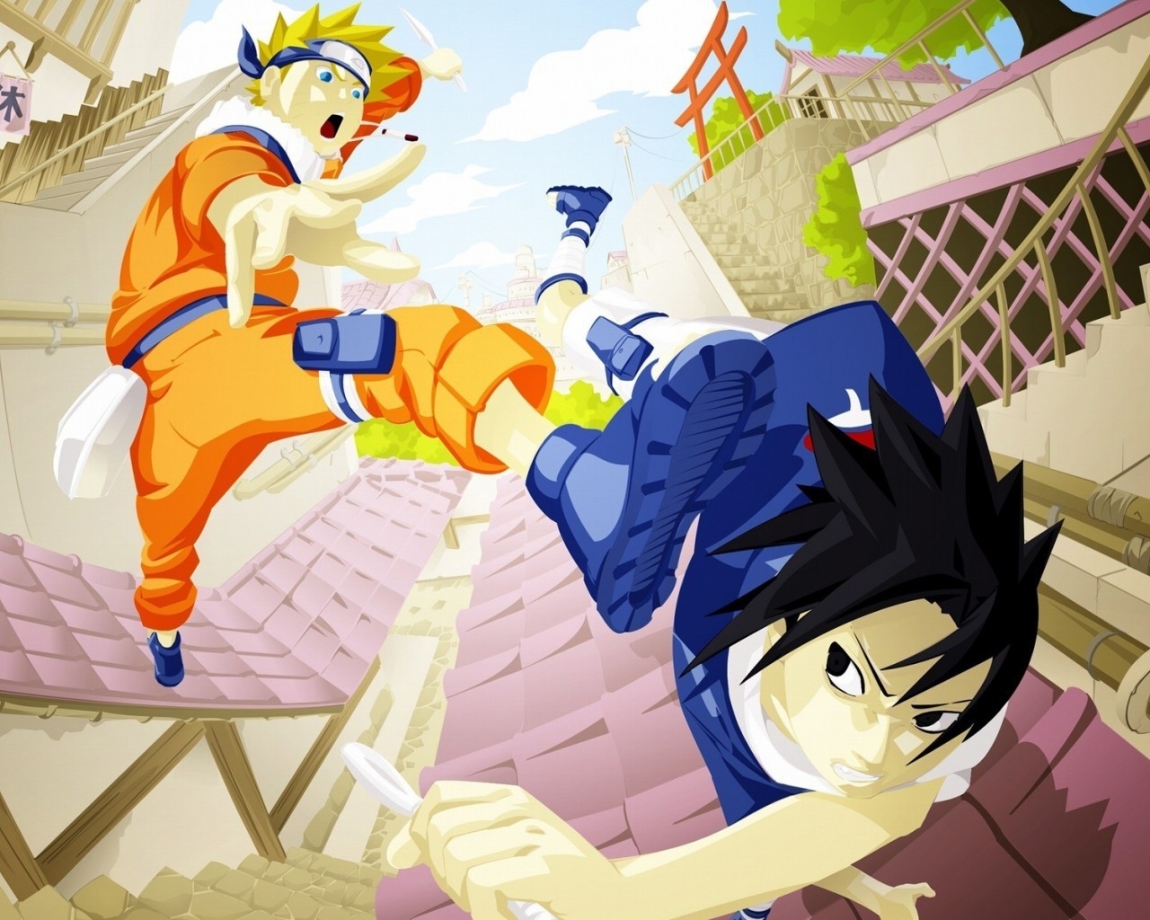 Uzumaki Naruto Fight for 1280 x 1024 resolution