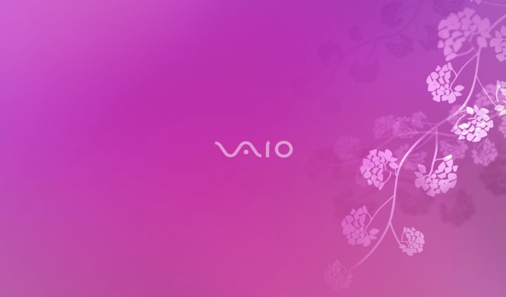 VAIO Floral Dusk for 1024 x 600 widescreen resolution
