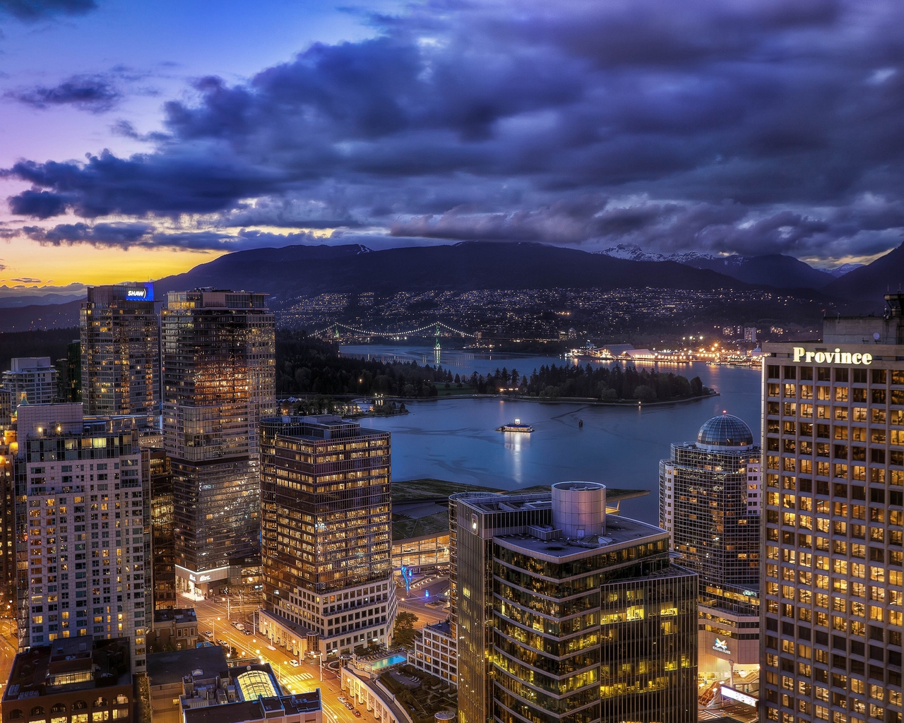 Vancouver City Skyline for 1280 x 1024 resolution
