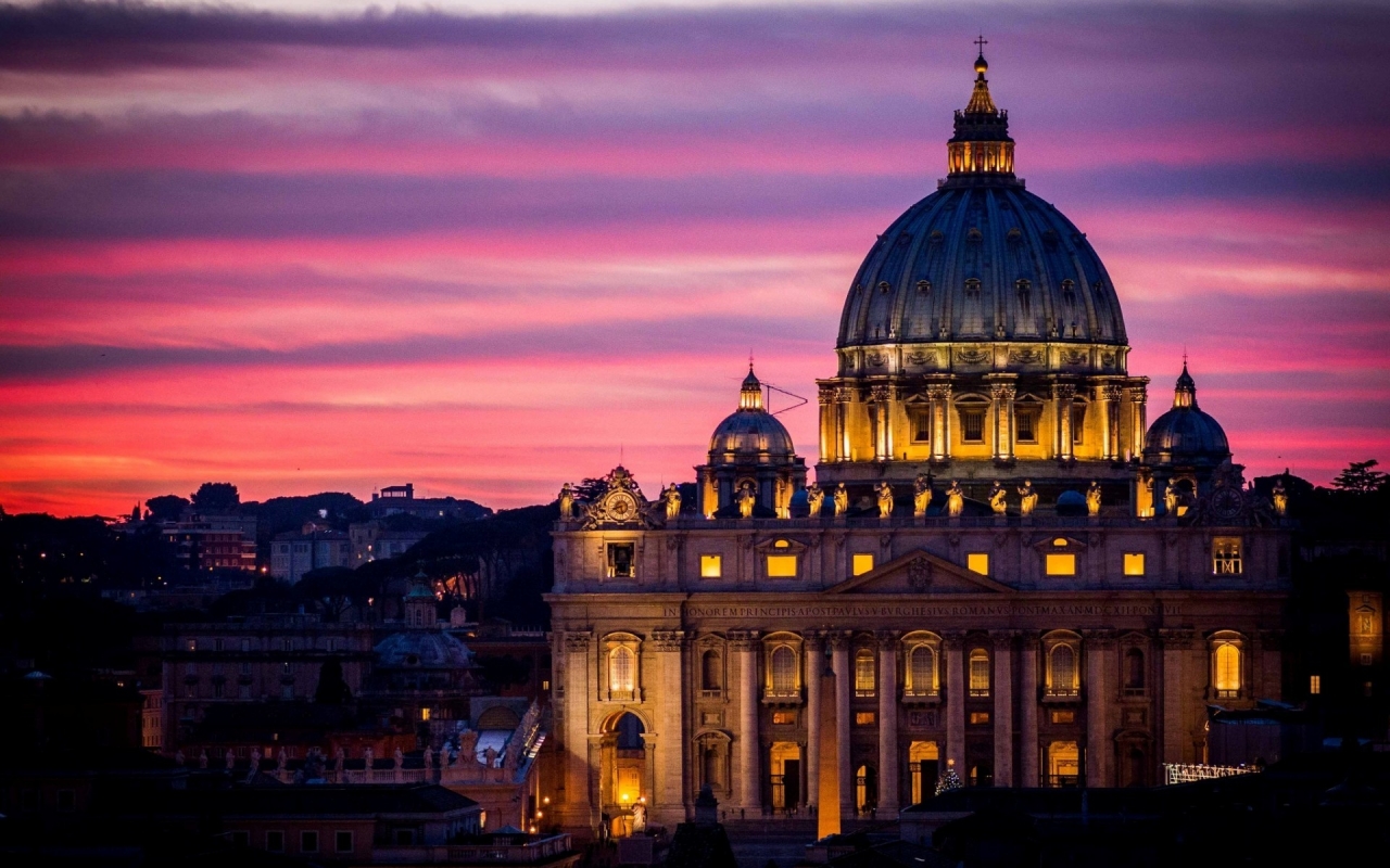 Vatican Night View for 1280 x 800 widescreen resolution