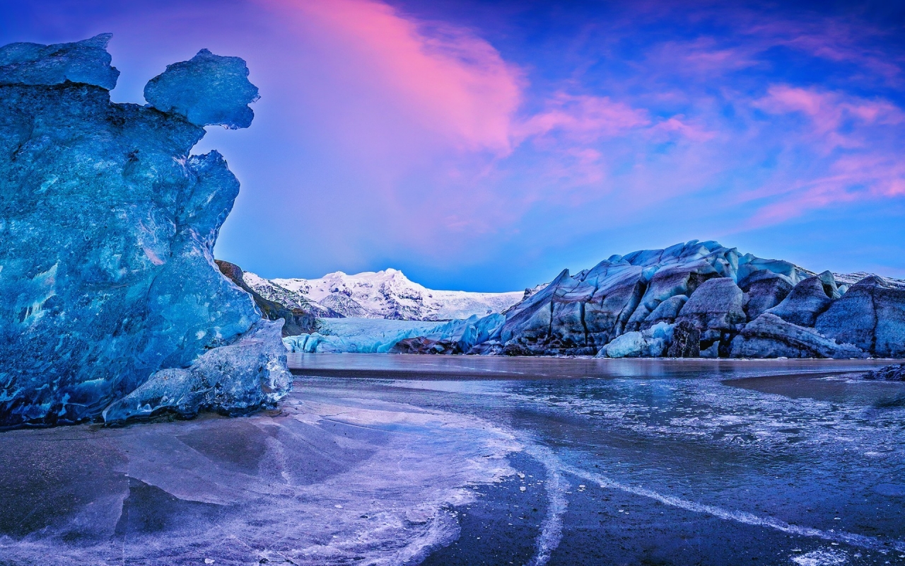 Vatna Glacier Icelend for 1280 x 800 widescreen resolution
