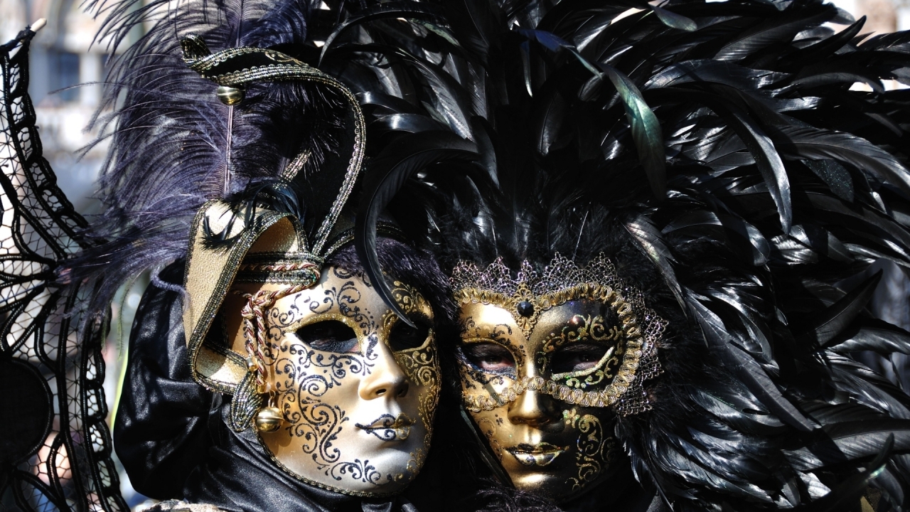 Venice Carnival Masks for 1280 x 720 HDTV 720p resolution