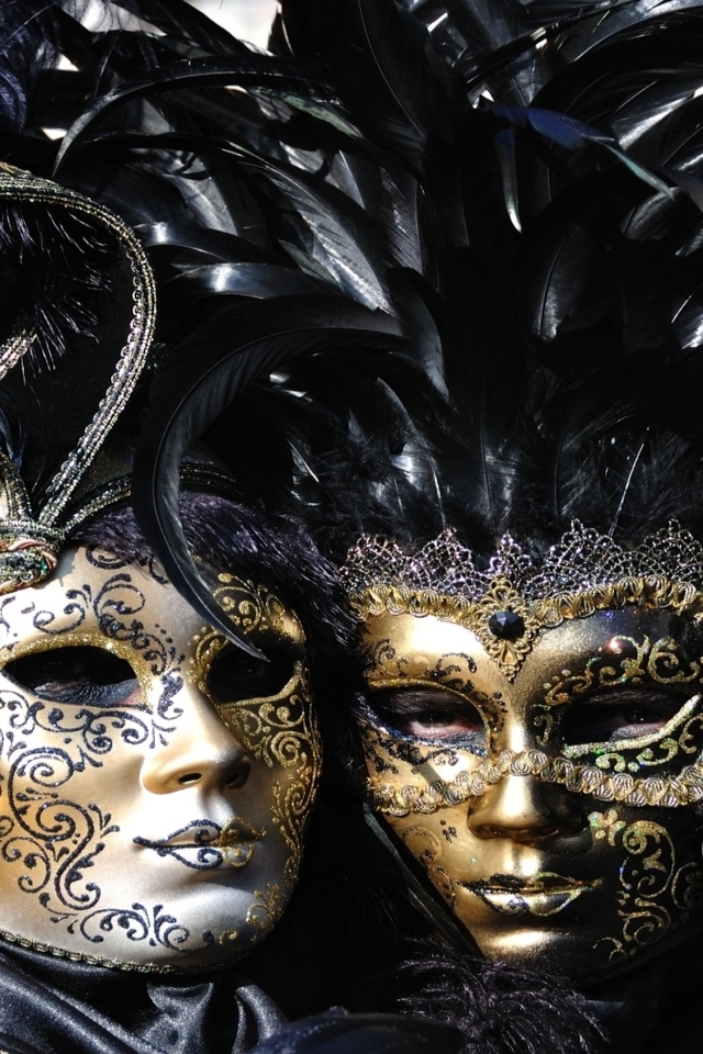 Venice Carnival Masks for 640 x 960 iPhone 4 resolution