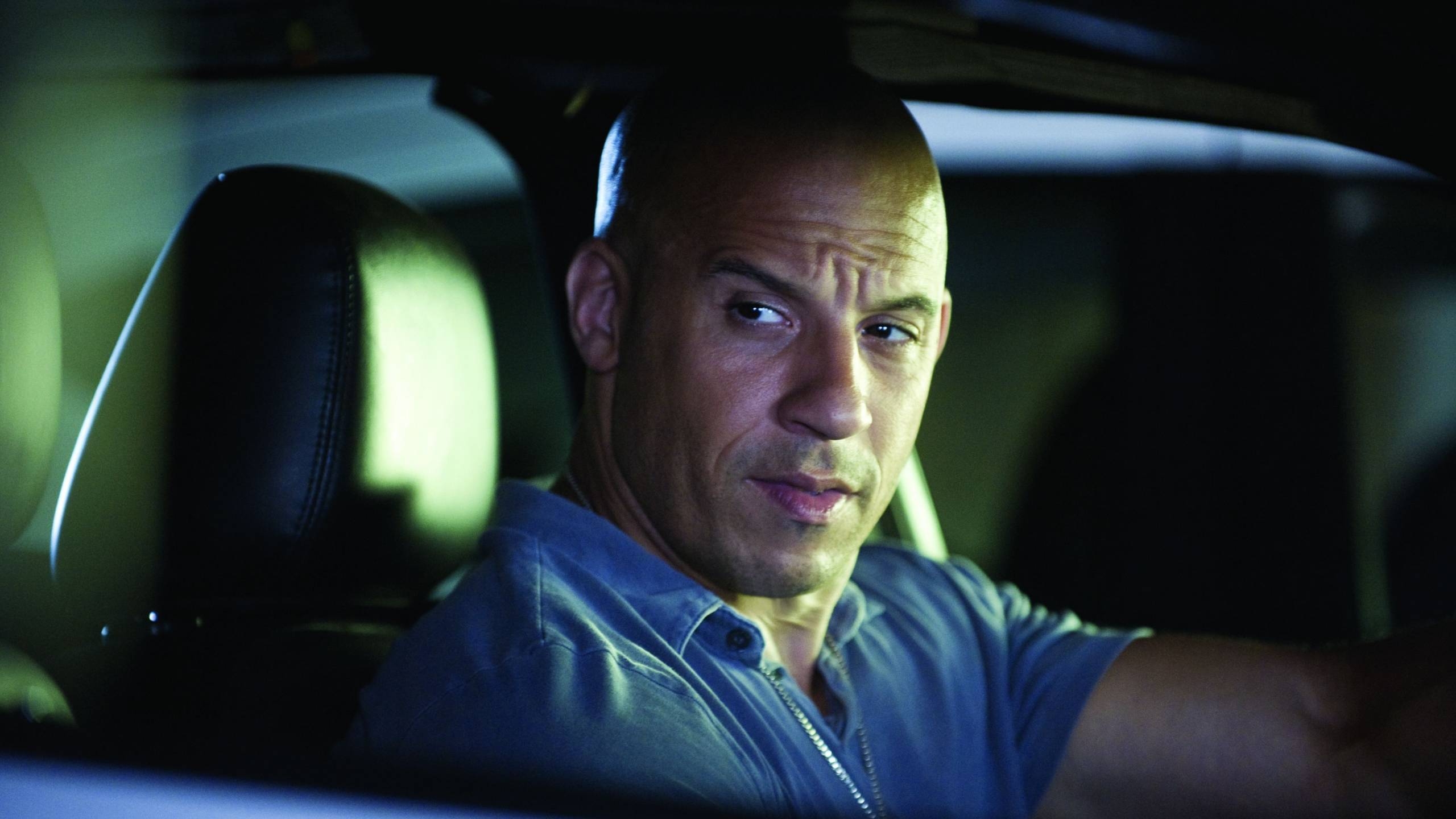 Vin Diesel in Car for 2560x1440 HDTV resolution