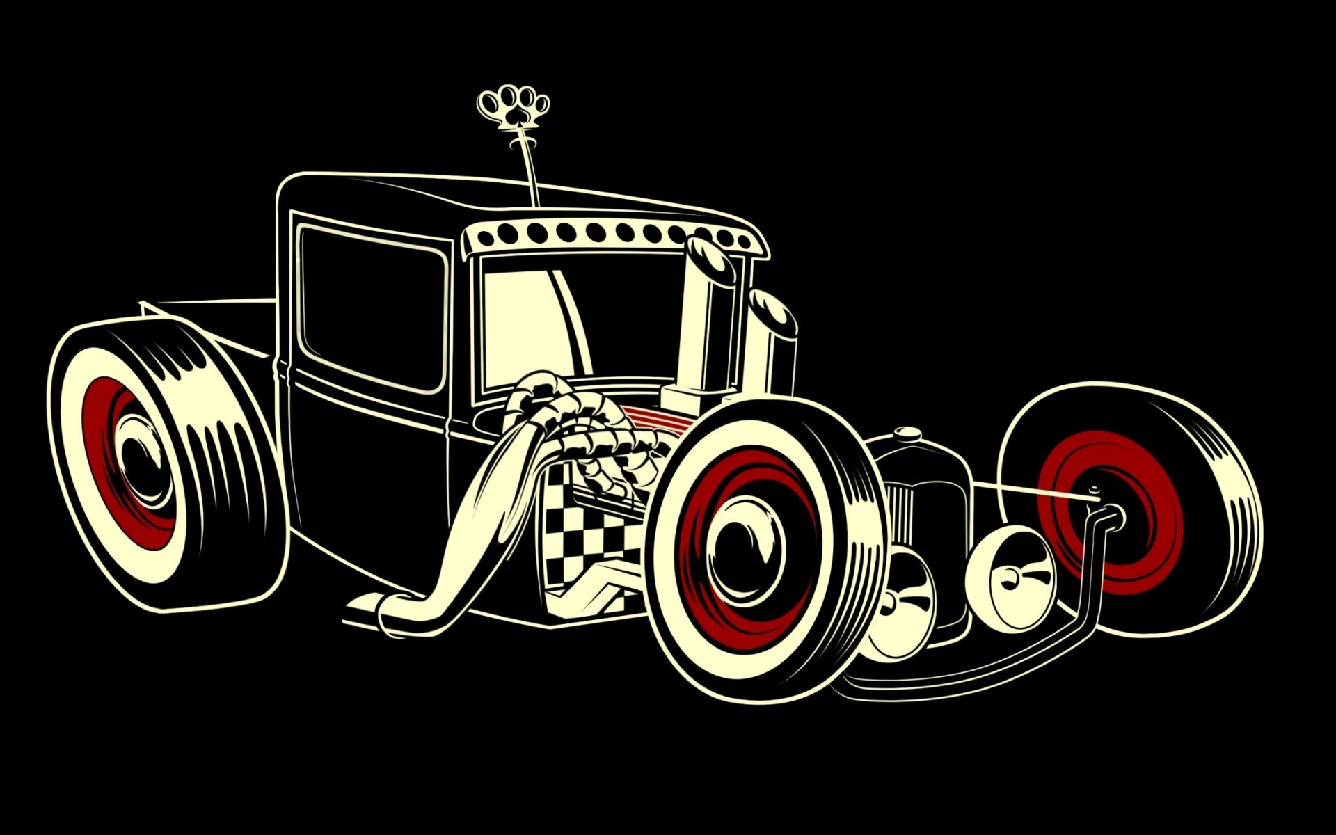 Vintage Car Drawing for 1920 x 1200 widescreen resolution