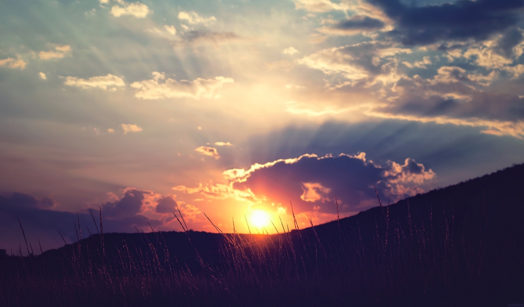 Vintage Nature Sunset for 1024 x 600 widescreen resolution