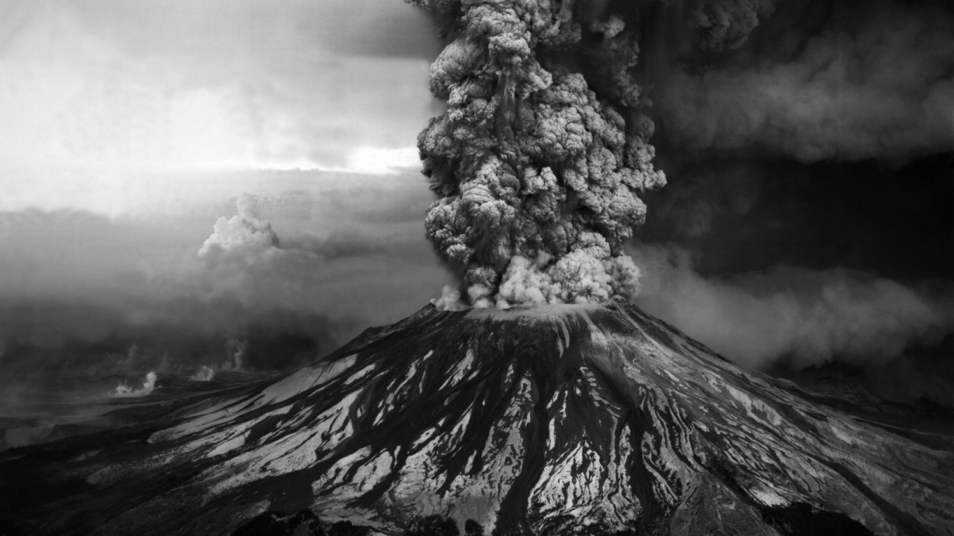 Volcanic eruption for 1366 x 768 HDTV resolution