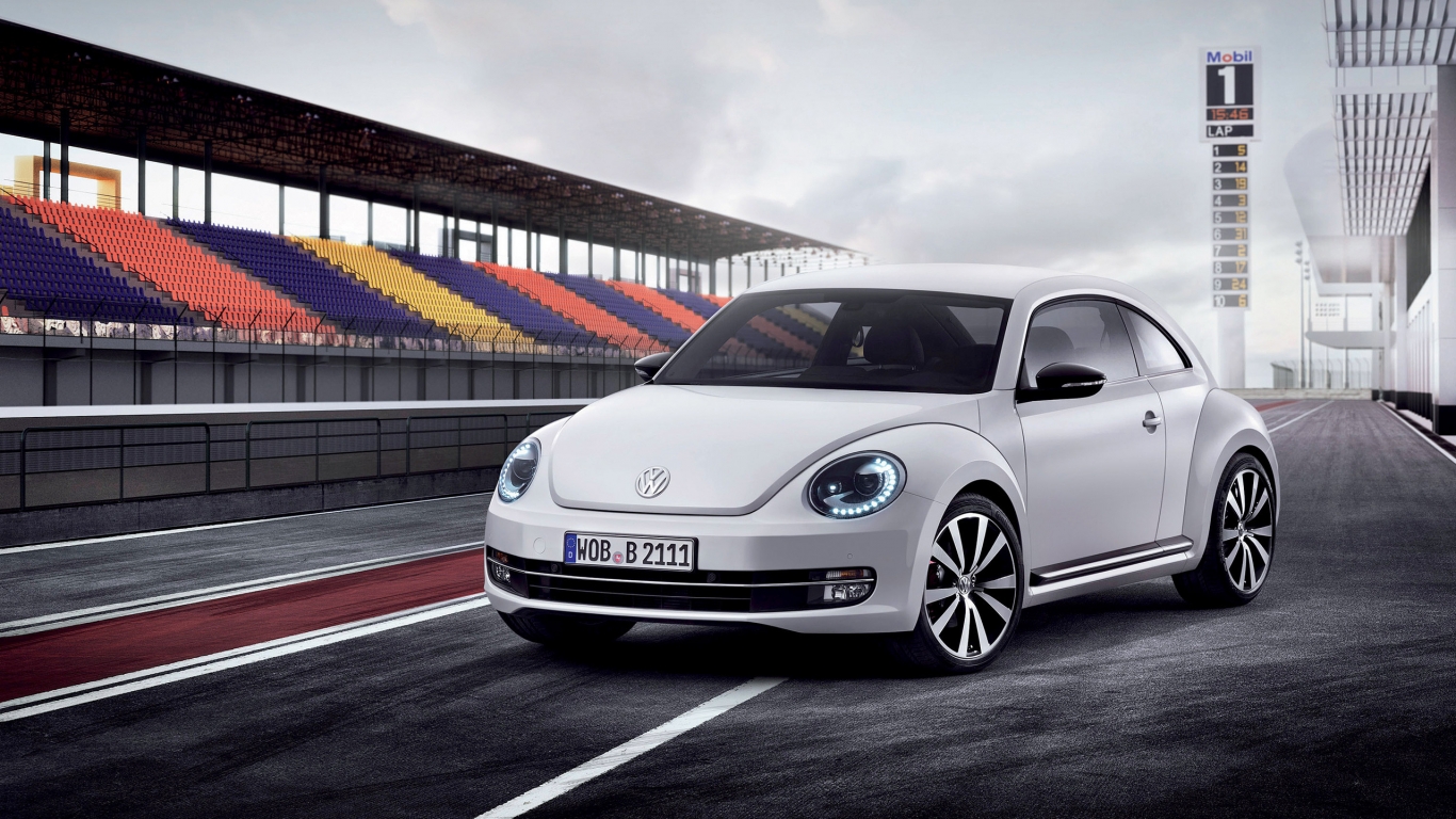 Volkswagen Beetle 2012 for 1366 x 768 HDTV resolution