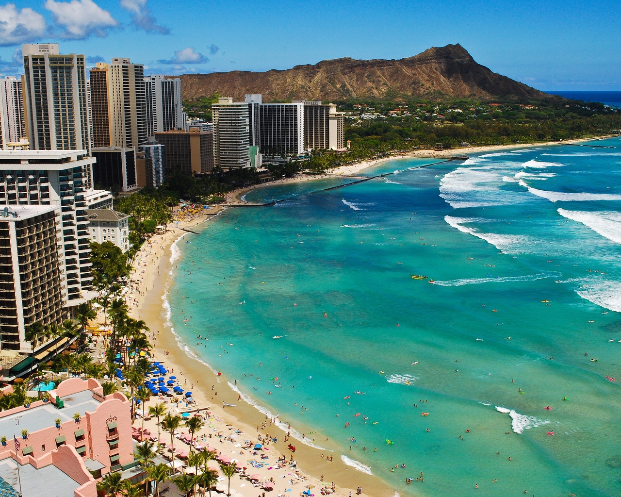 Waikiki Beach Hawaii, for 1280 x 1024 resolution