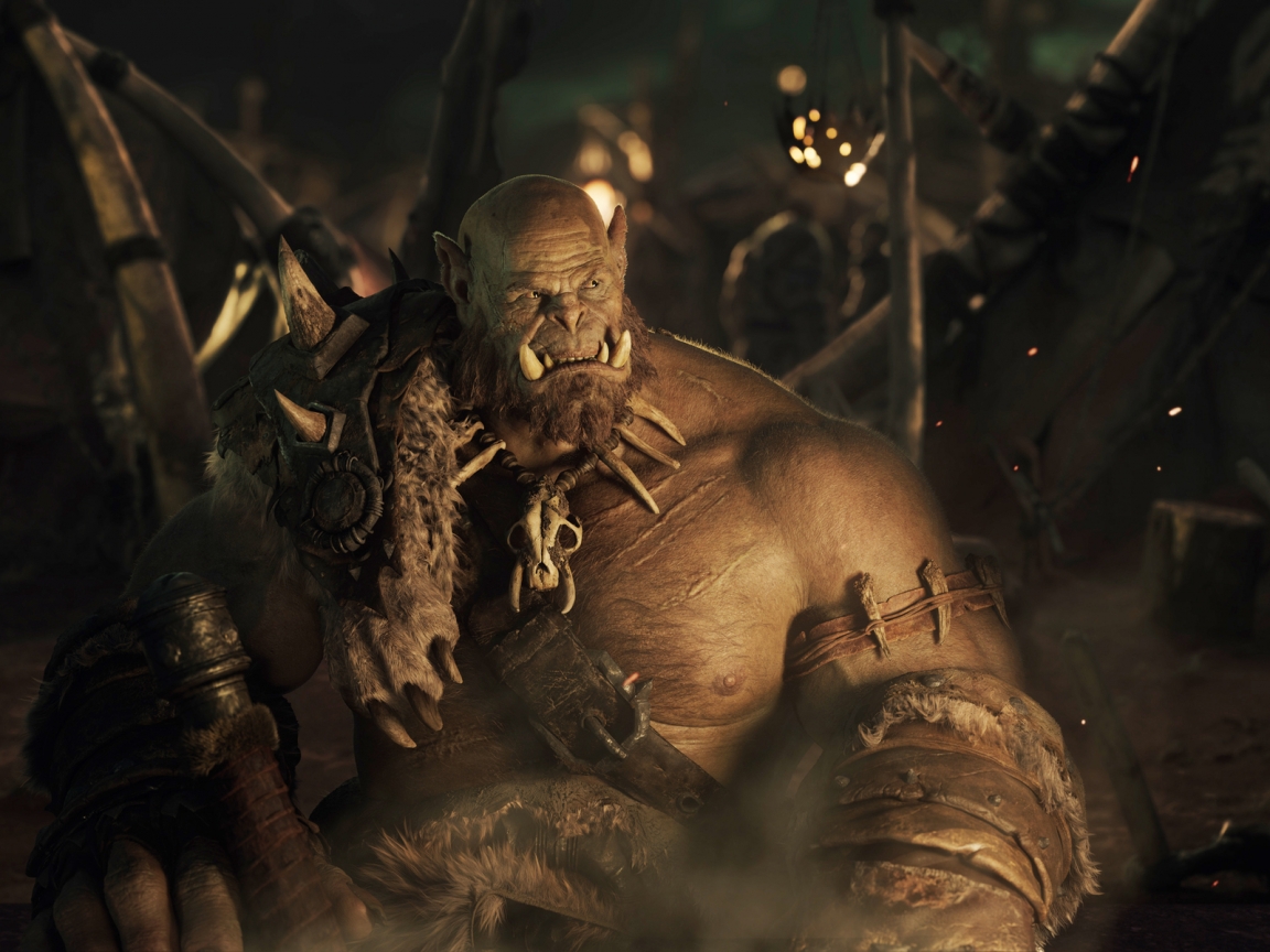 Warcraft Movie 2016 Orc for 1152 x 864 resolution