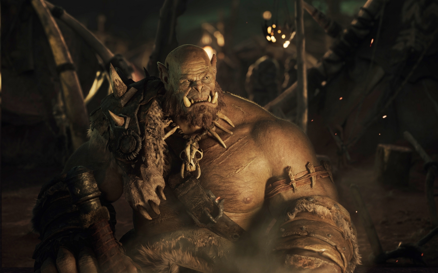 Warcraft Movie 2016 Orc for 1440 x 900 widescreen resolution