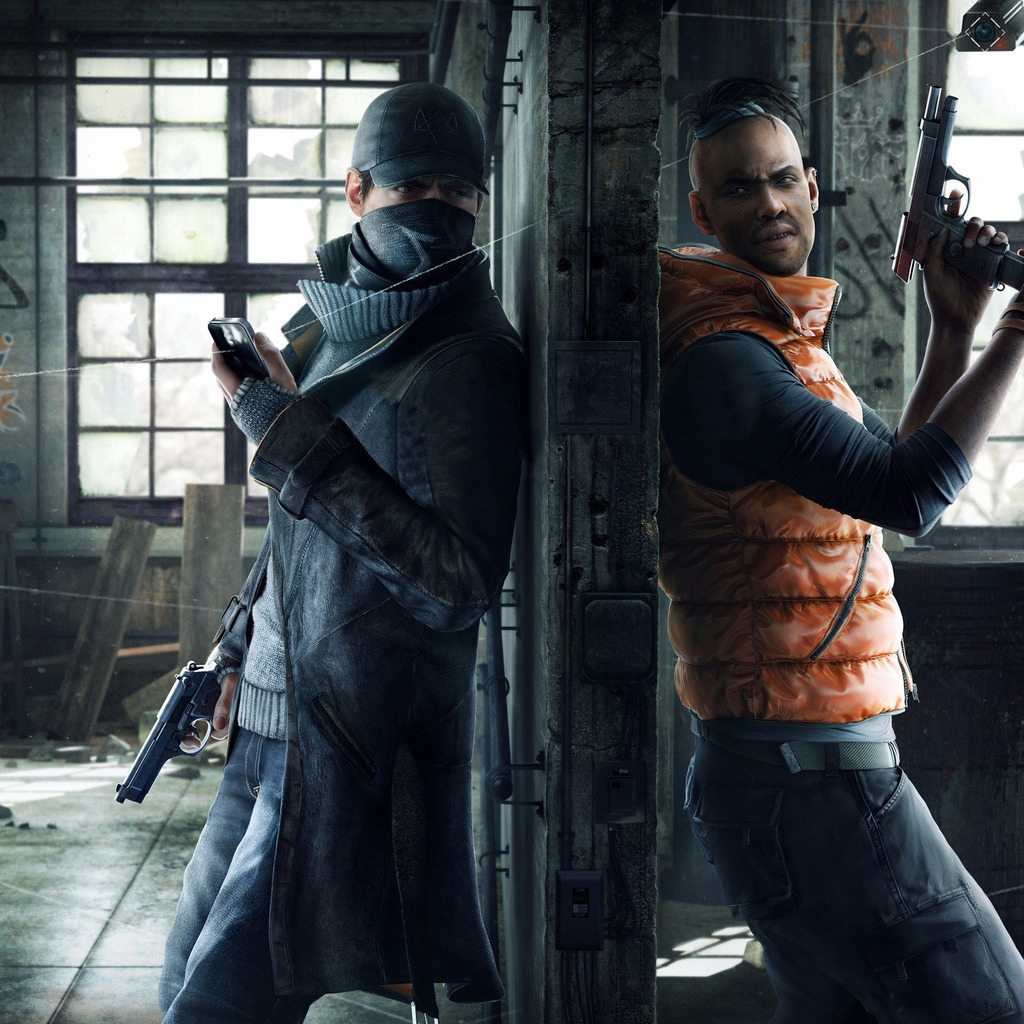 Watchdogs Aiden and Wade for 1024 x 1024 iPad resolution