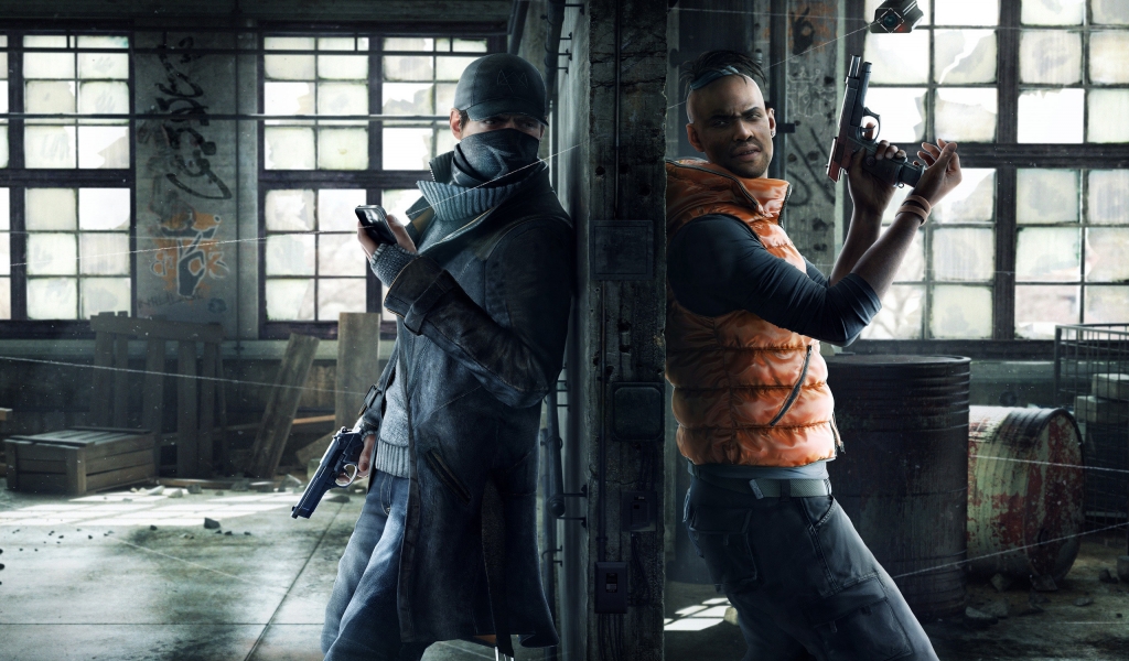 Watchdogs Aiden and Wade for 1024 x 600 widescreen resolution