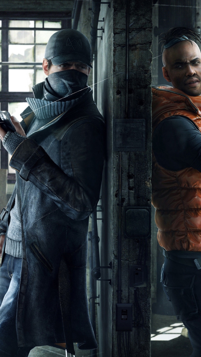 Watchdogs Aiden and Wade for 640 x 1136 iPhone 5 resolution