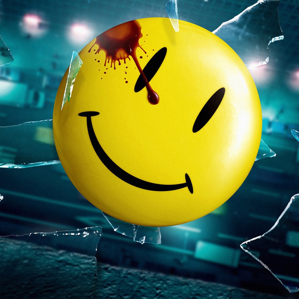 Watchmen Smiley for 1024 x 1024 iPad resolution