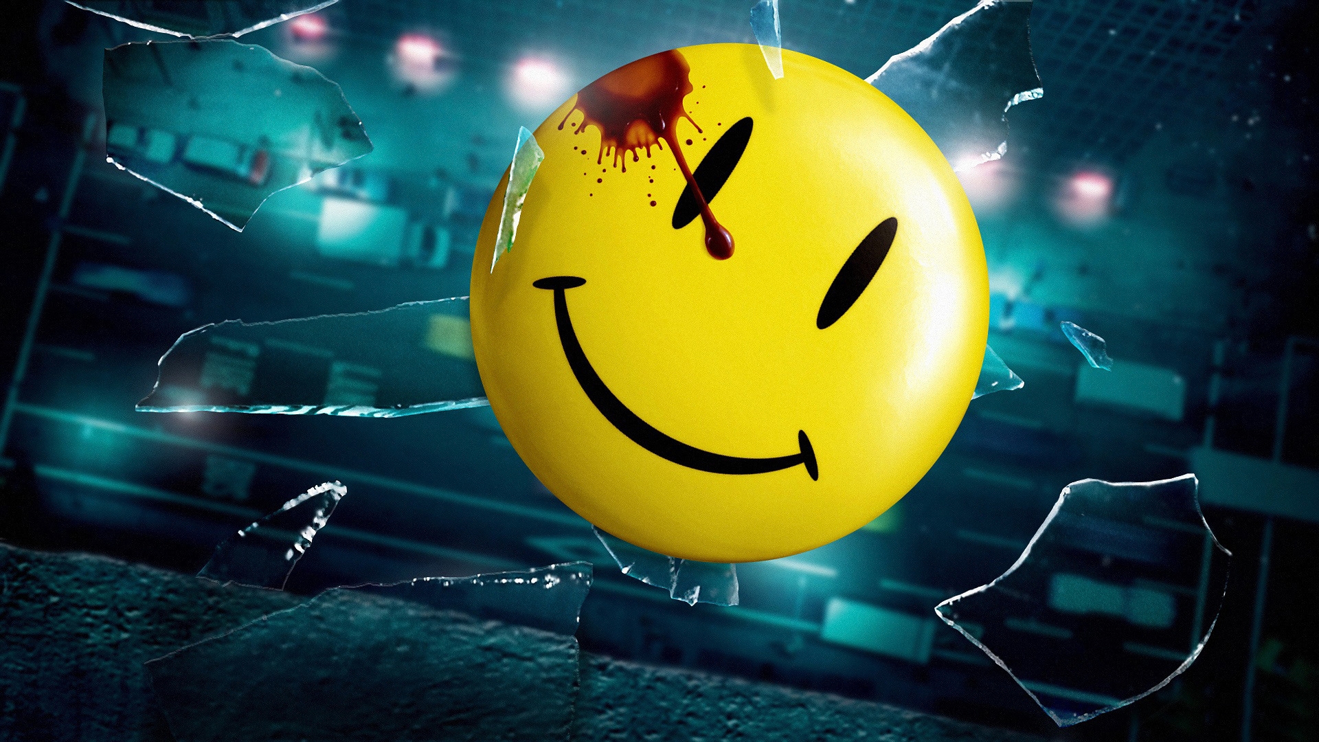 Watchmen Smiley for 1920 x 1080 HDTV 1080p resolution