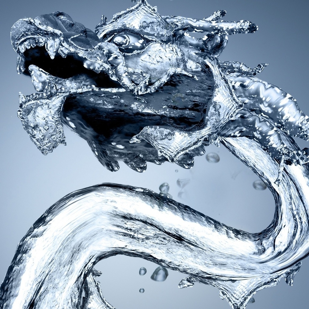 Water Dragon for 1024 x 1024 iPad resolution