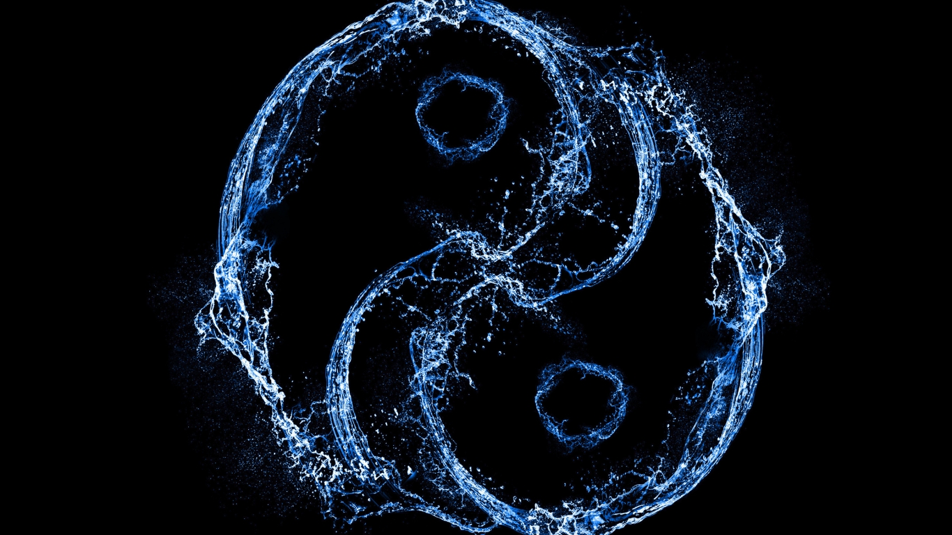 Water Ying and Yang for 1366 x 768 HDTV resolution