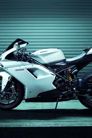 White Ducati 1198 for 320 x 480 iPhone resolution